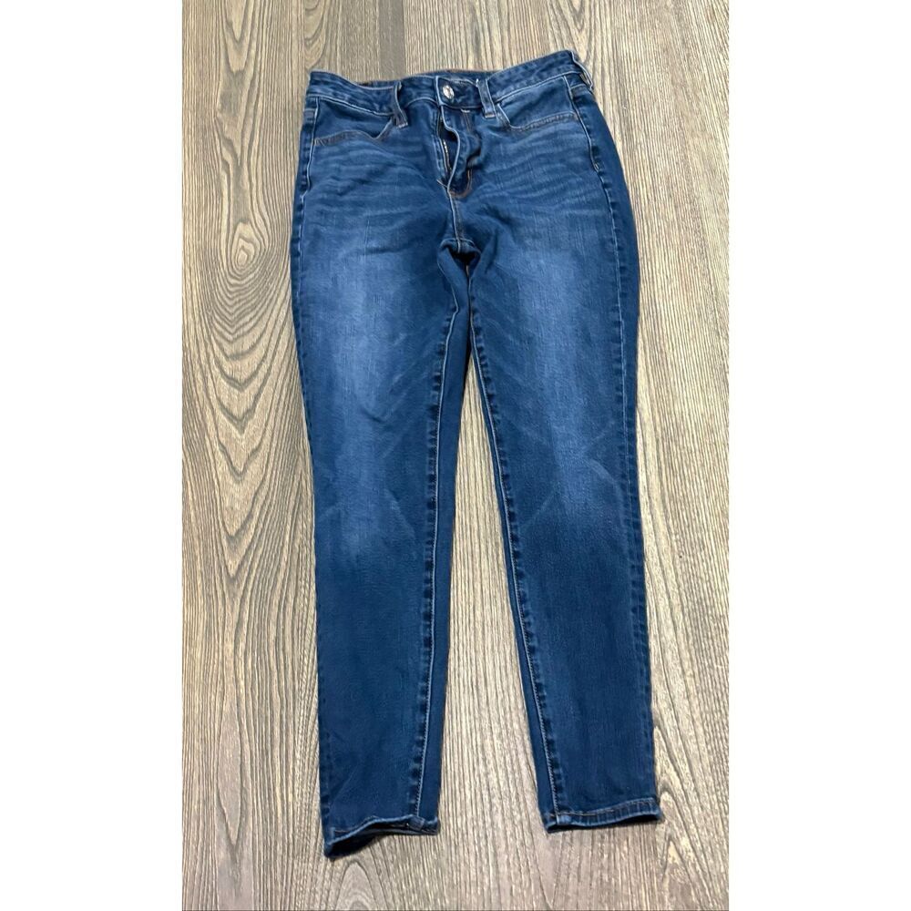 American Eagle High-Rise Jegging Jeans Super Stretch Medium Wash Blue Size 4